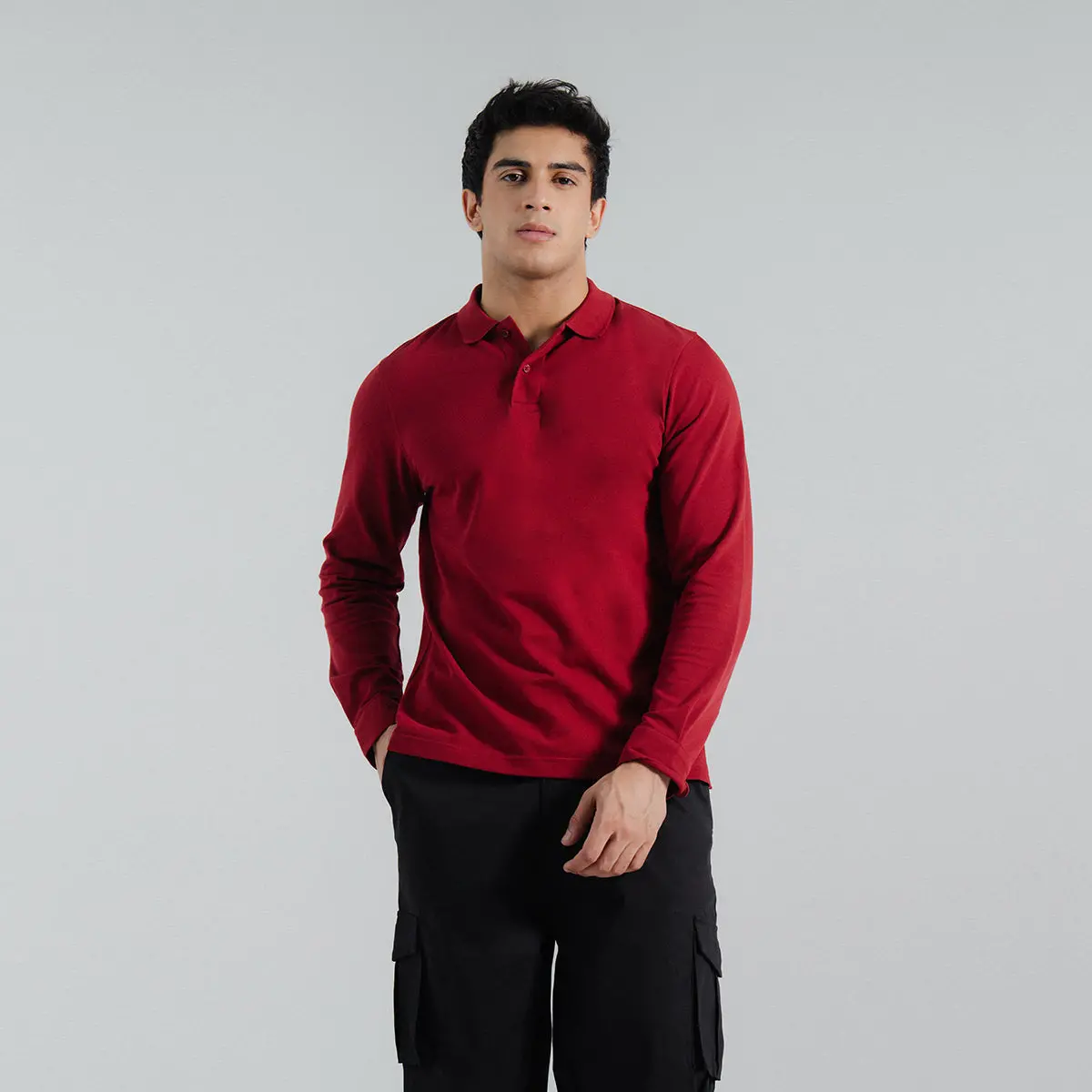 Regular Fit Full Sleeve Polo 1