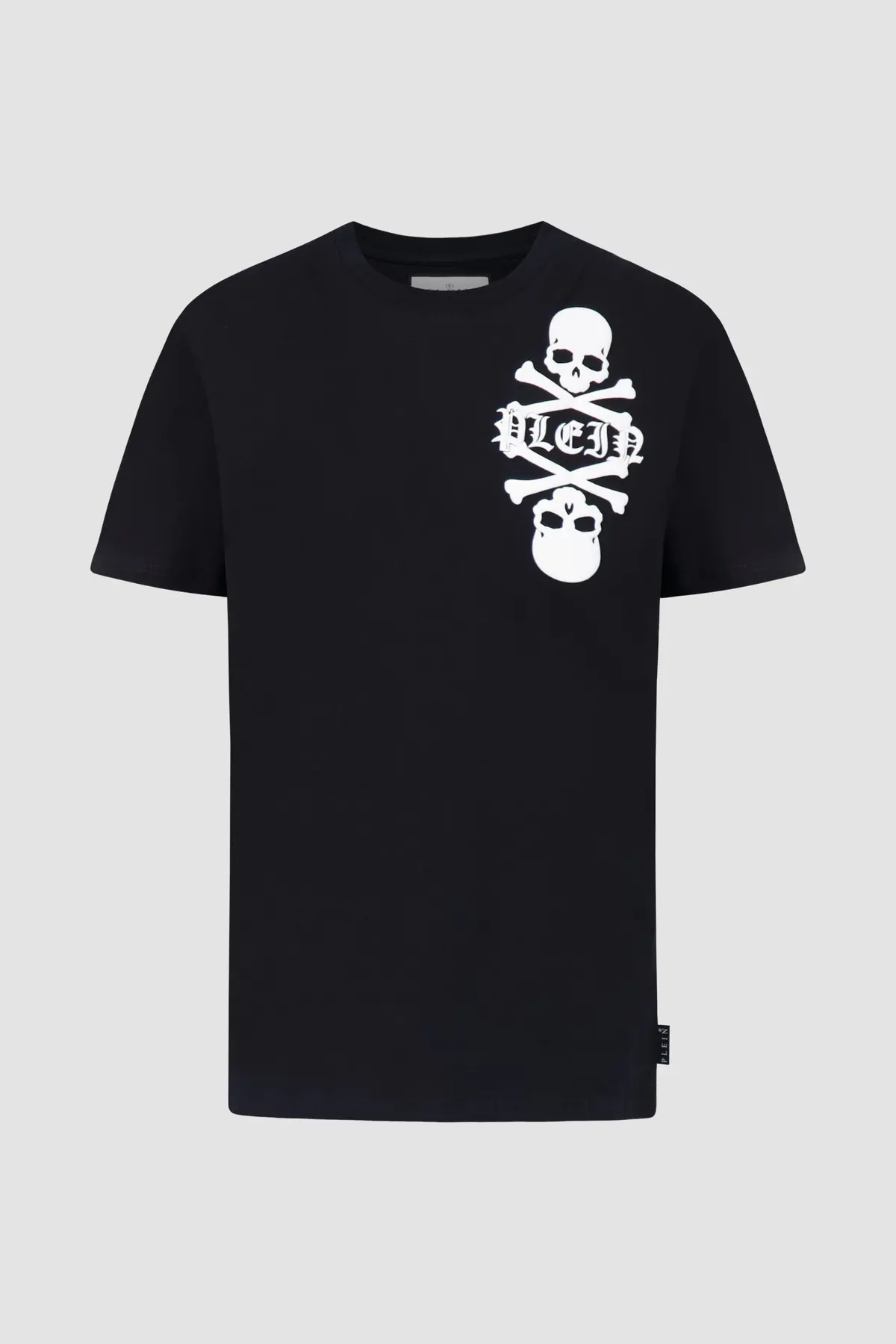 Philipp Plein Black Round Neck Ss Skull&Bones T-Shirt 1