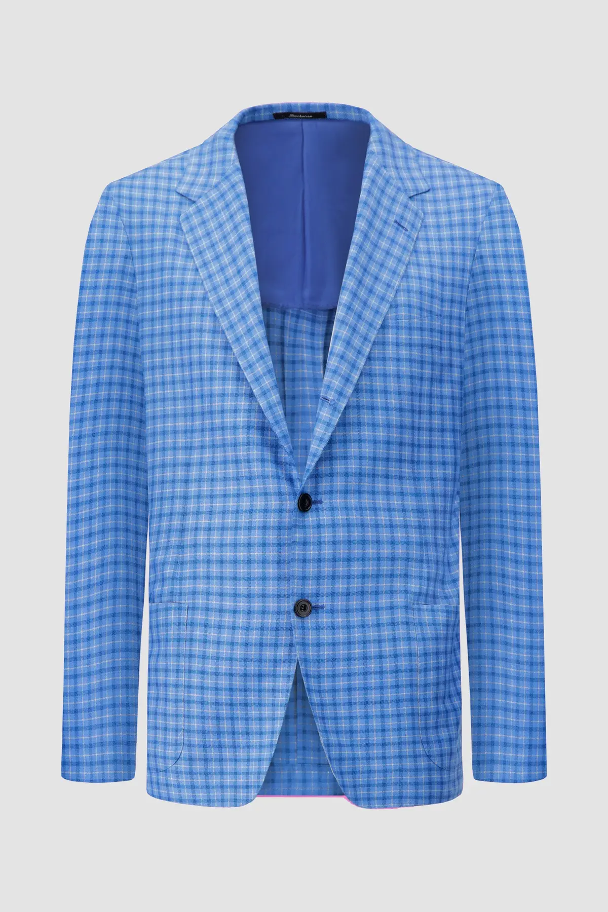 Sartorio Blue Checkered Jacket 1