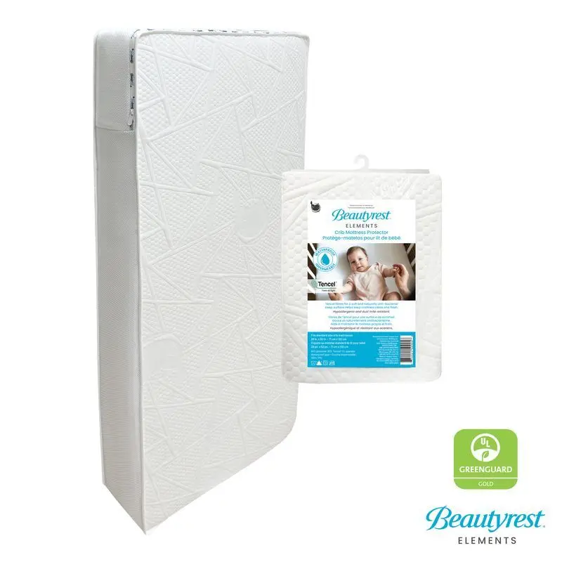 Nestled Exclusive Platinum Crib Mattress + Sheet Protector 1