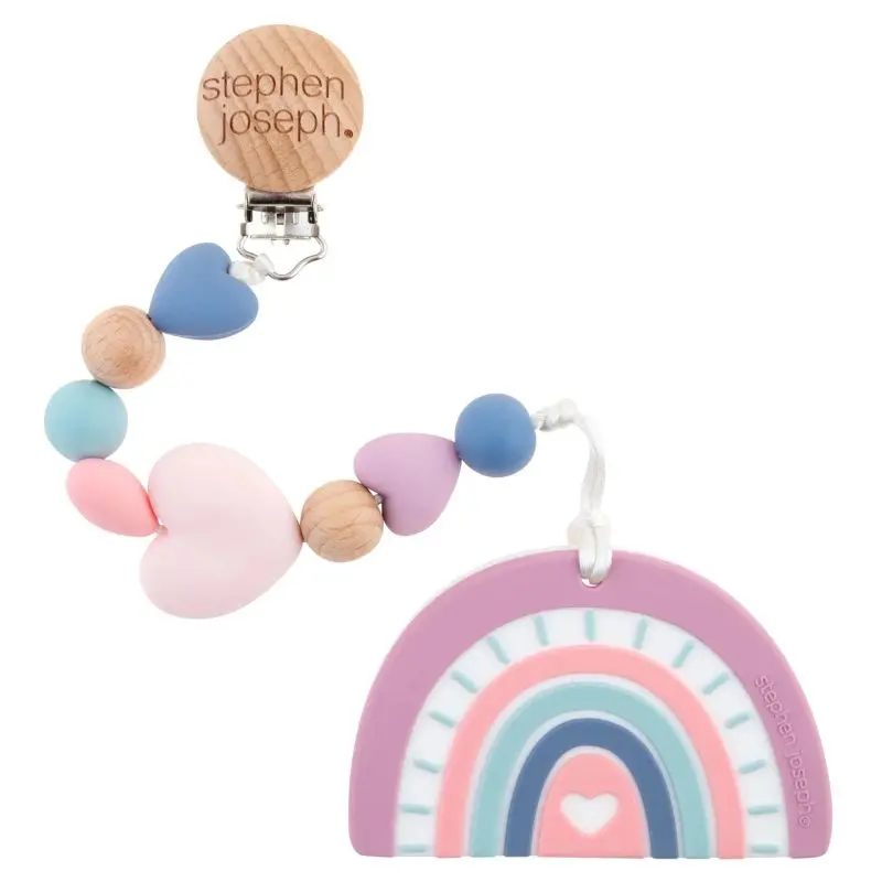 Silicone Teether With Pacifier Clip 1