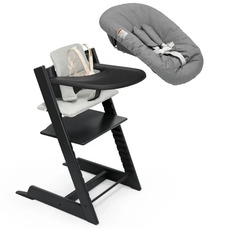 Tripp Trapp High Chair2 With Cushion, Newborn Set And Tray 2