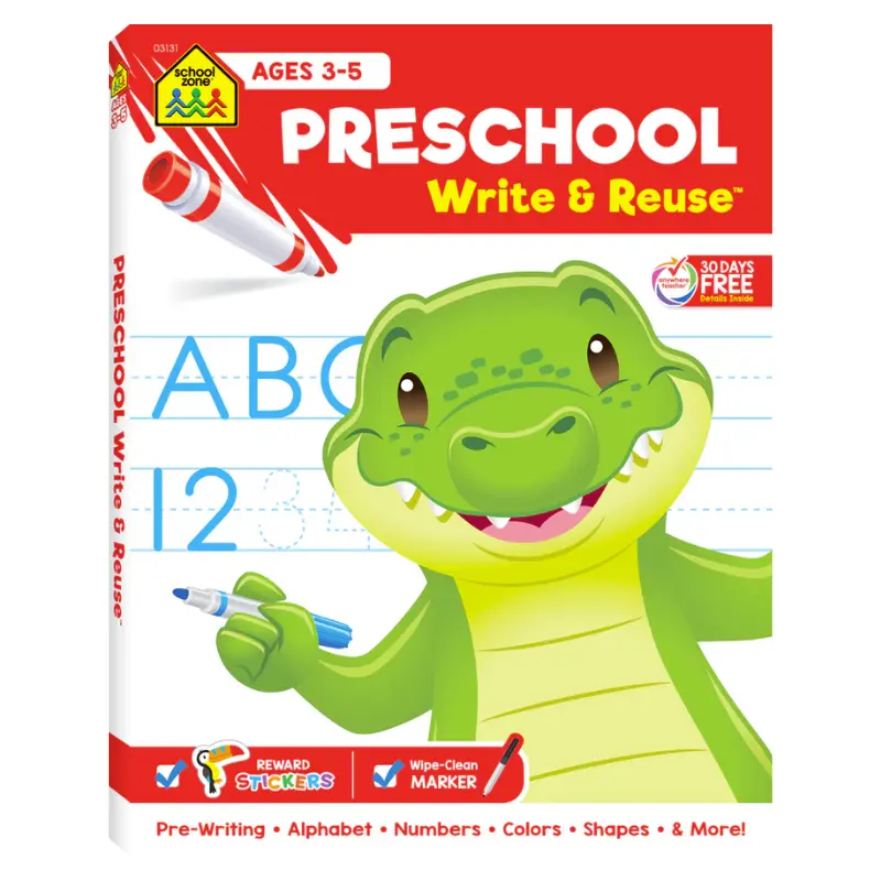 Preschool Write & Reuse Workbook 1