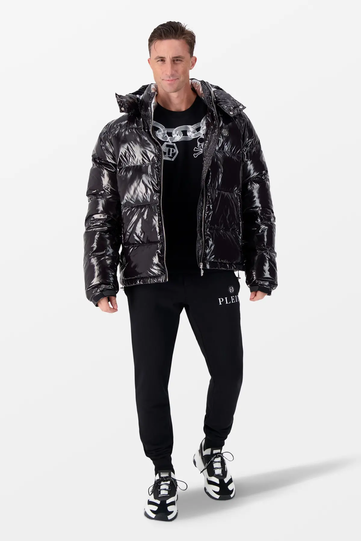 Philipp Plein Black Scorpion Print Down Jacket 2