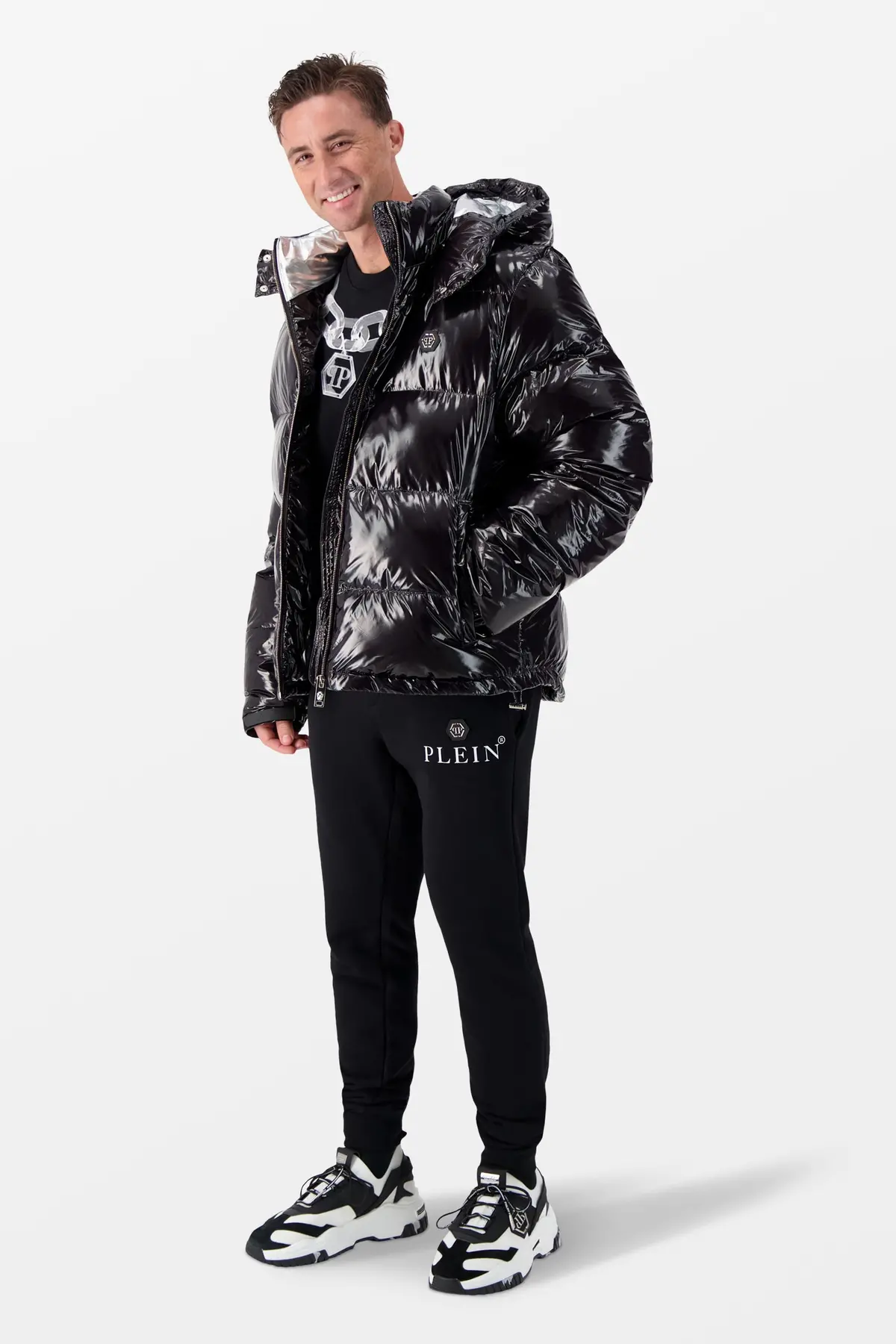 Philipp Plein Black Scorpion Print Down Jacket 3