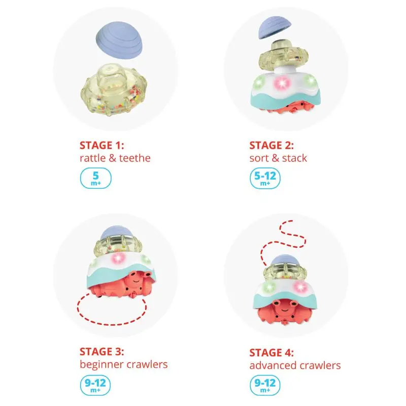 Happy Hermit 3-In-1 Crawl Toy 2