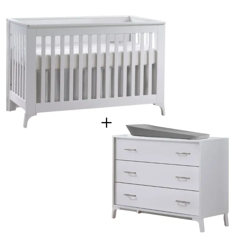 Metro Convertible Crib And 3 Drawer Dresser Combo 5