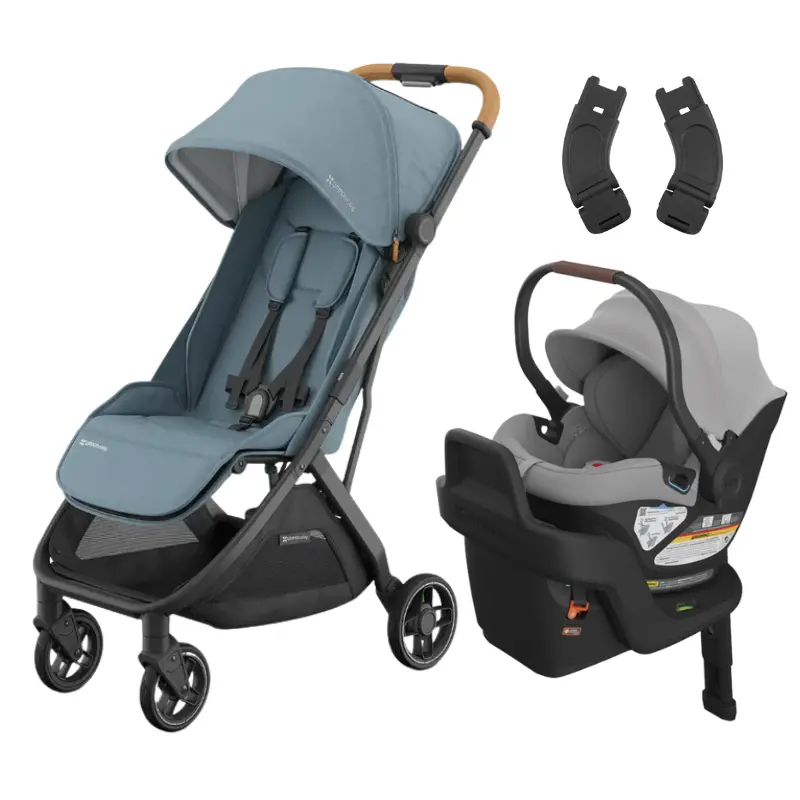 Minu V3 Stroller + Aria Infant Car Seat + Car Seat Adapters Travel System 11
