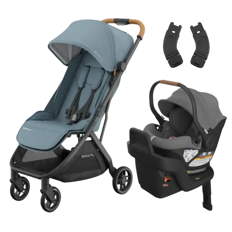 Minu V3 Stroller + Aria Infant Car Seat + Car Seat Adapters Travel System 12