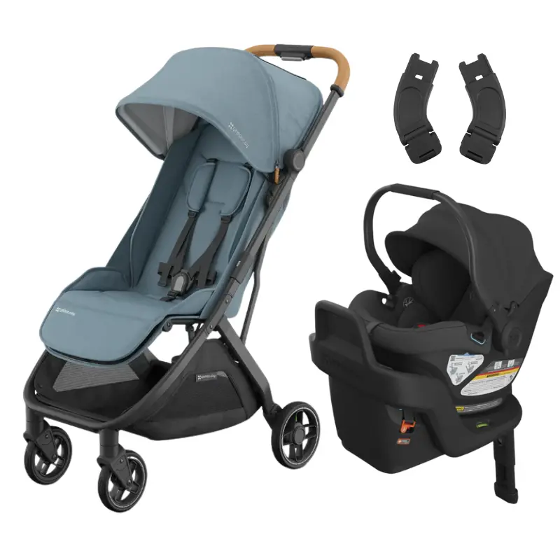 Minu V3 Stroller + Aria Infant Car Seat + Car Seat Adapters Travel System 11