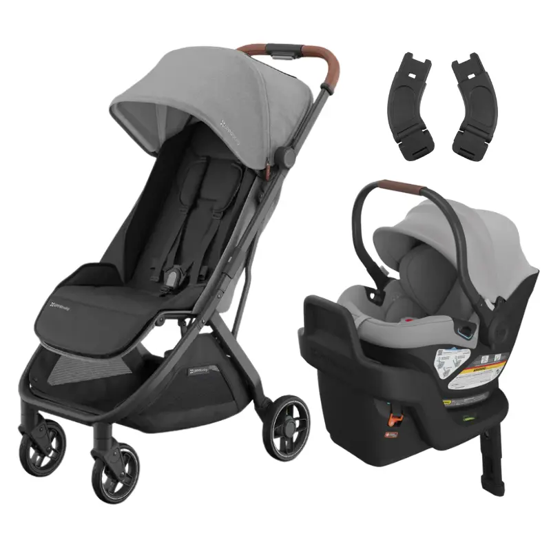 Minu V3 Stroller + Aria Infant Car Seat + Car Seat Adapters Travel System 9
