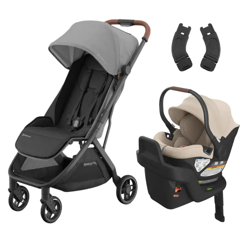 Minu V3 Stroller + Aria Infant Car Seat + Car Seat Adapters Travel System 10