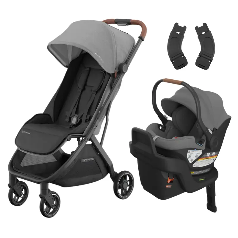 Minu V3 Stroller + Aria Infant Car Seat + Car Seat Adapters Travel System 7