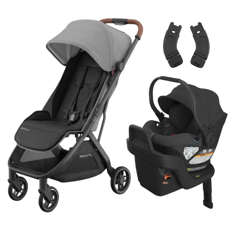 Minu V3 Stroller + Aria Infant Car Seat + Car Seat Adapters Travel System 6
