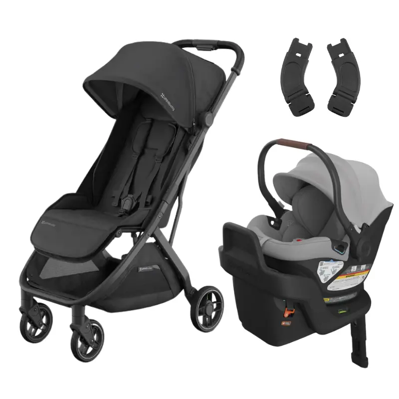 Minu V3 Stroller + Aria Infant Car Seat + Car Seat Adapters Travel System 10