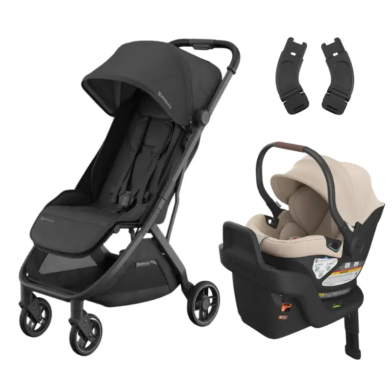 Minu V3 Stroller + Aria Infant Car Seat + Car Seat Adapters Travel System 2