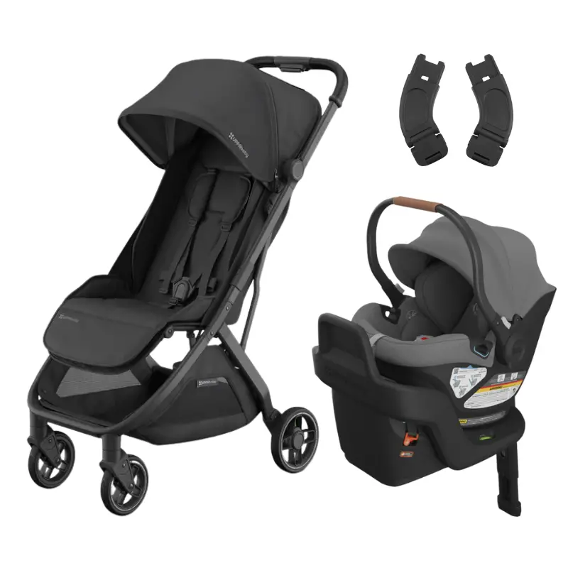 Minu V3 Stroller + Aria Infant Car Seat + Car Seat Adapters Travel System 5