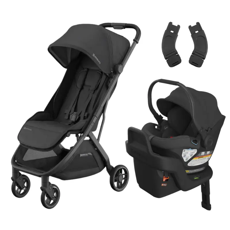 Minu V3 Stroller + Aria Infant Car Seat + Car Seat Adapters Travel System 3