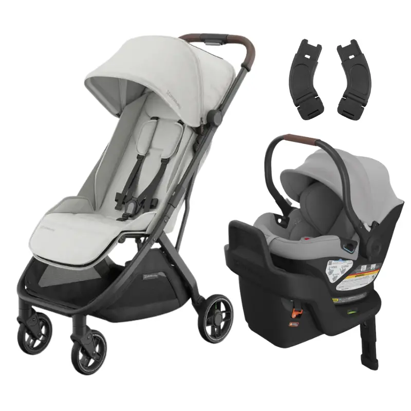 Minu V3 Stroller + Aria Infant Car Seat + Car Seat Adapters Travel System 12