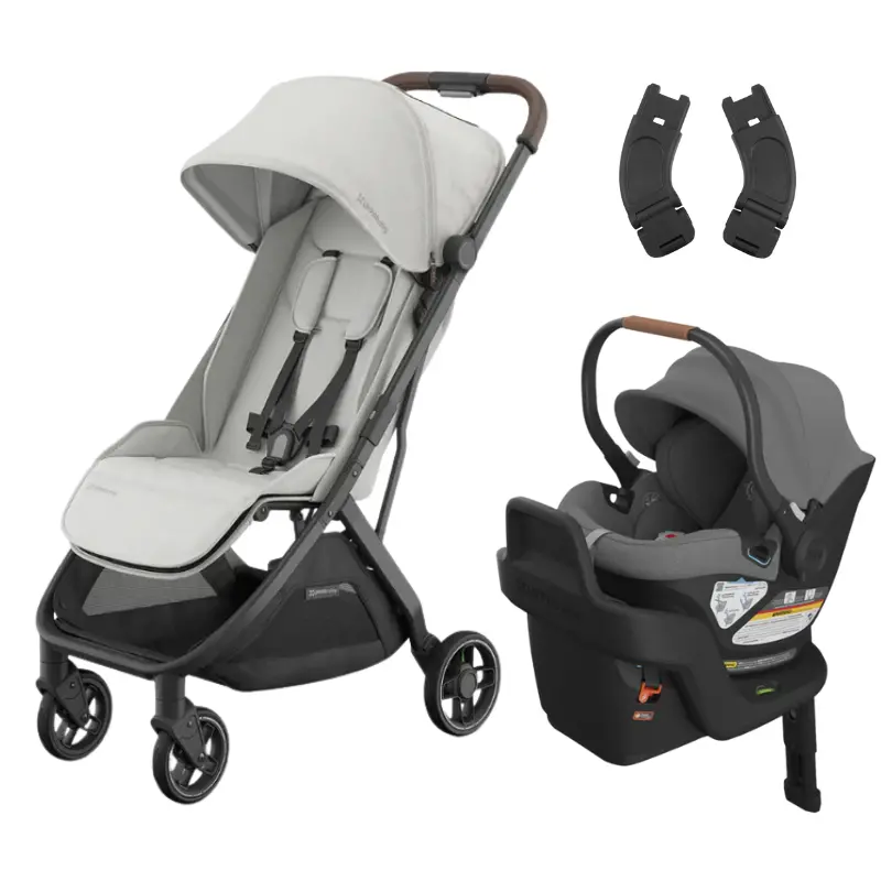 Minu V3 Stroller + Aria Infant Car Seat + Car Seat Adapters Travel System 8