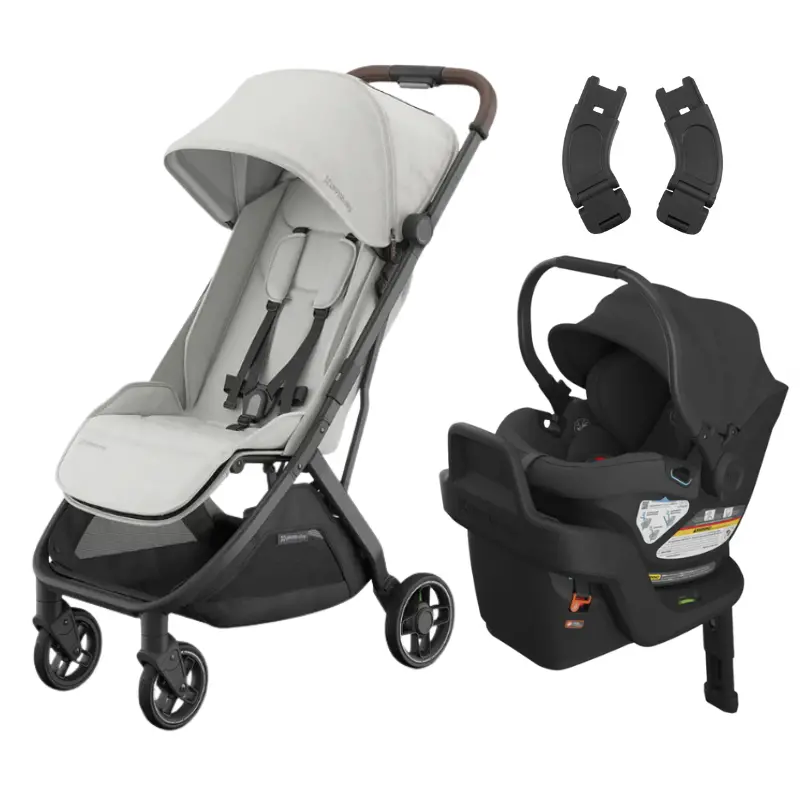 Minu V3 Stroller + Aria Infant Car Seat + Car Seat Adapters Travel System 7