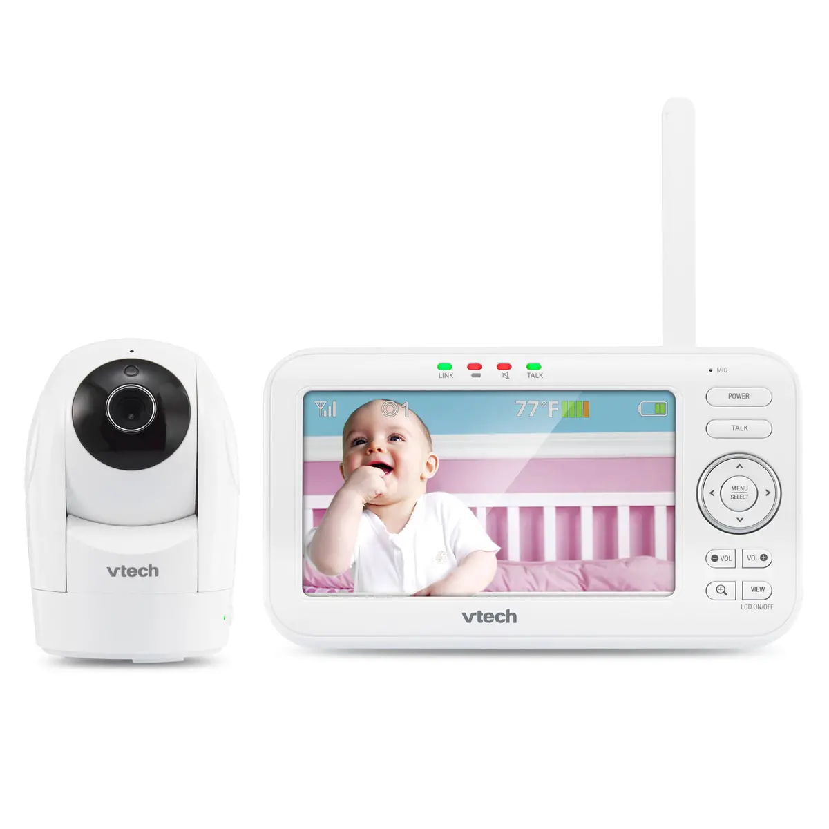 5" Video Baby Monitor W/ Zoom 1