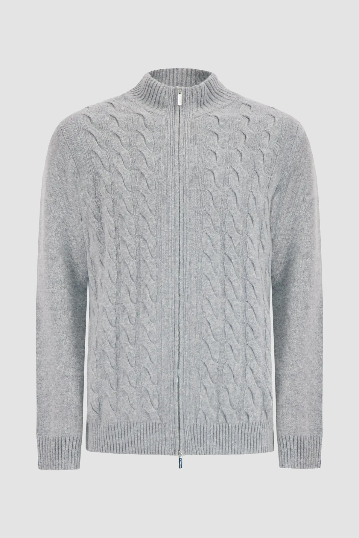 Pashmere Grey Baby Cashmere Zip Sweater 1