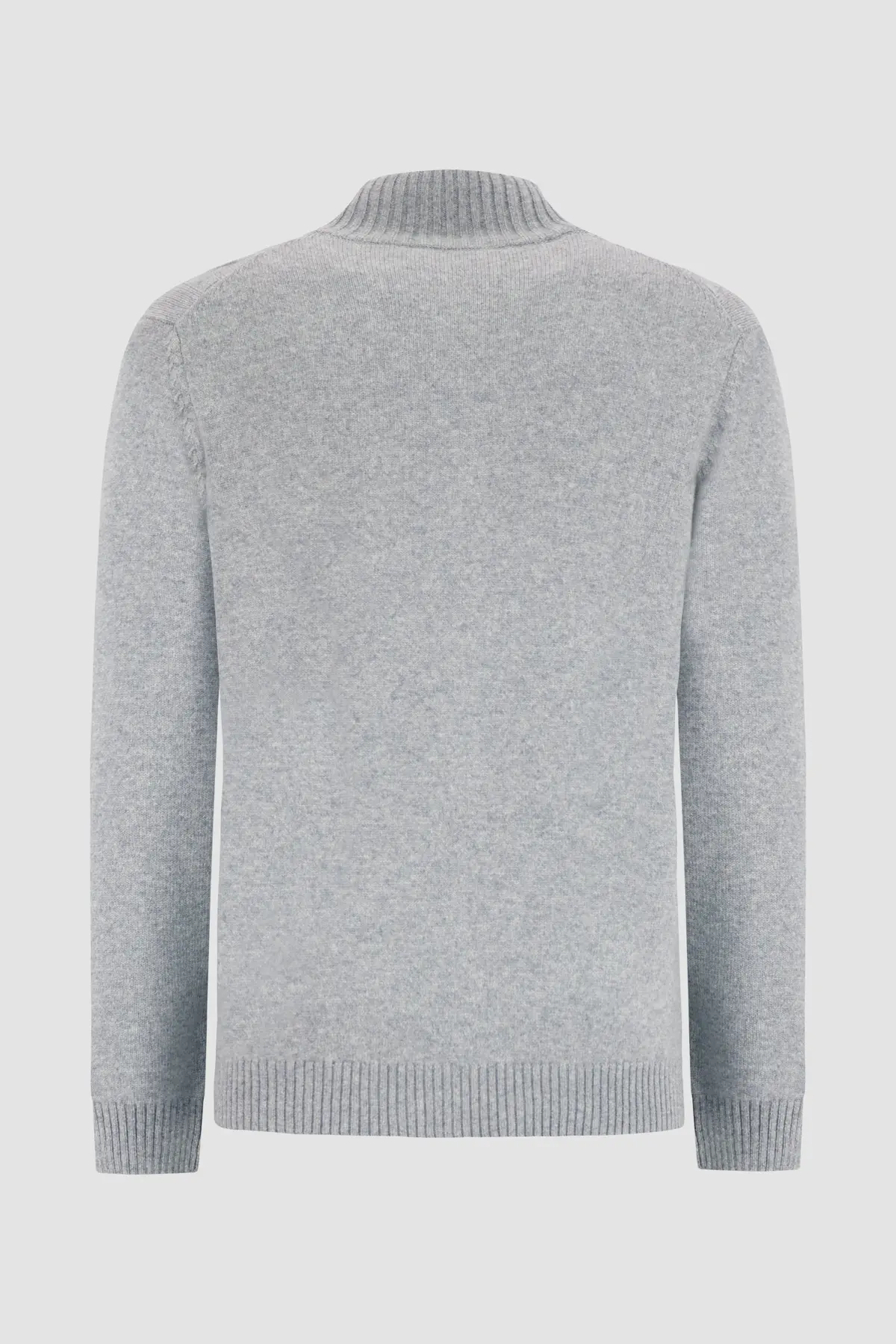Pashmere Grey Baby Cashmere Zip Sweater 2