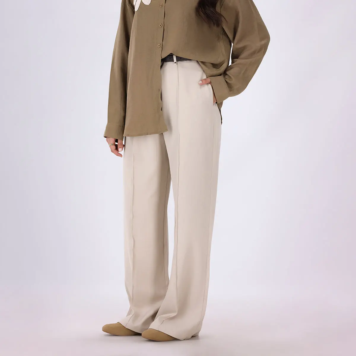 Concealed Belt Tailored Pant 1