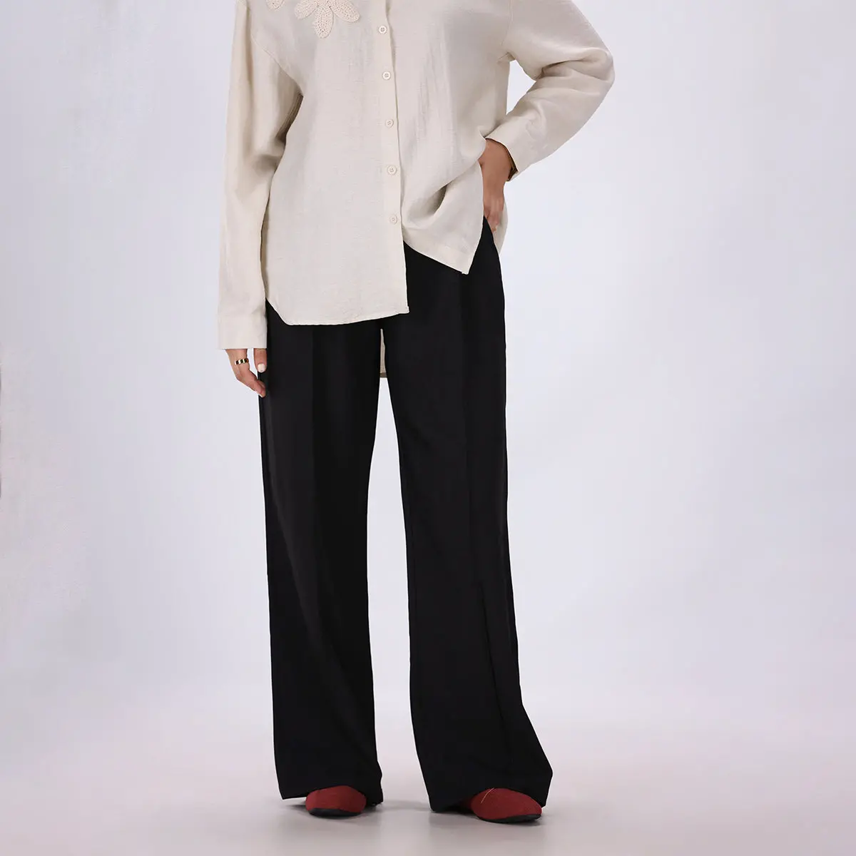 Concealed Belt Tailored Pant 1