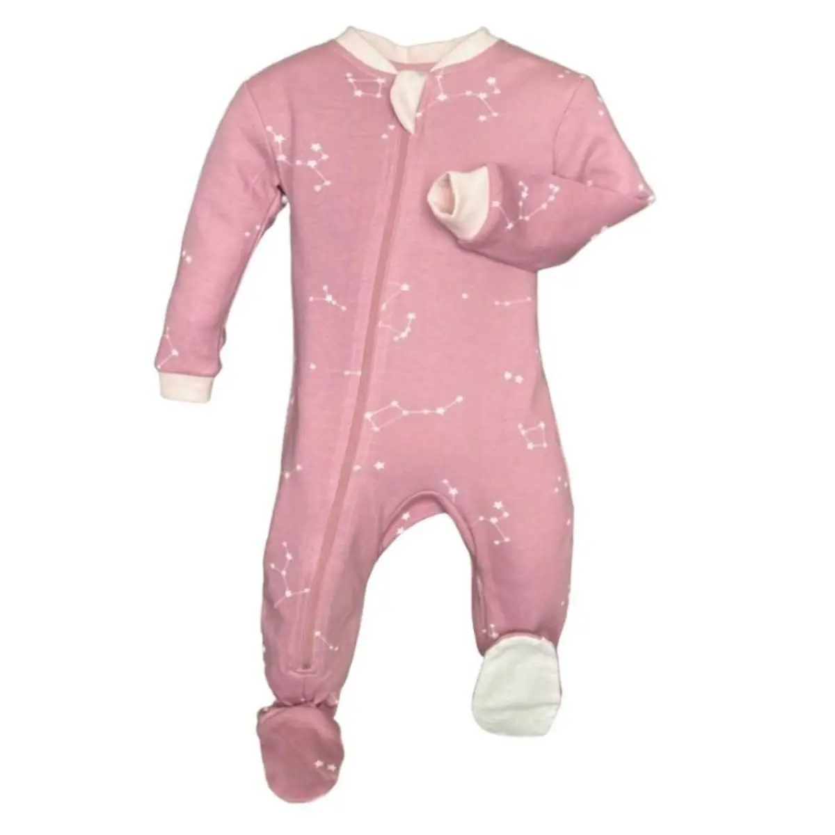 Patterned Organic Footed Sleepers 1