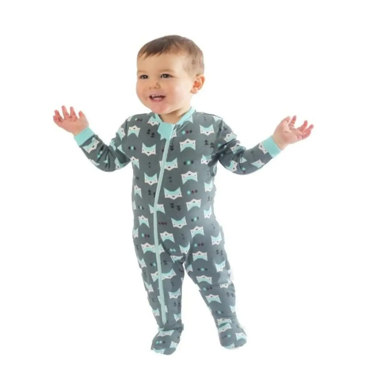Patterned Organic Footed Sleepers 11