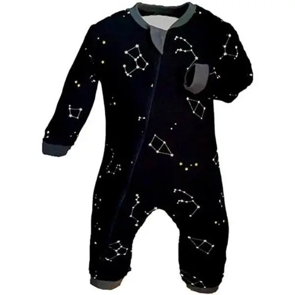 Patterned Organic Footed Sleepers 6