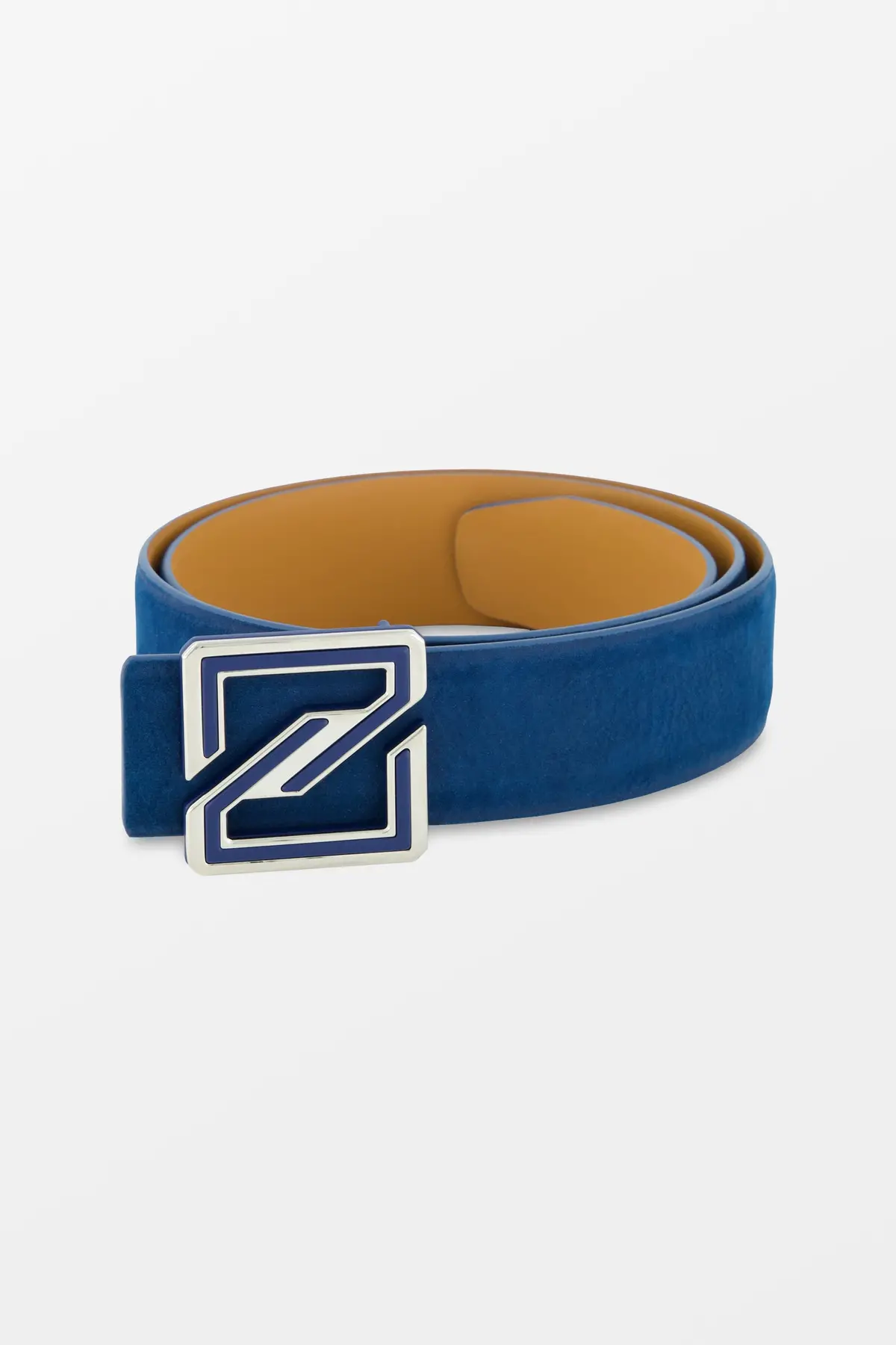 Zilli Blue Leather Ceinture Classique Belt 1