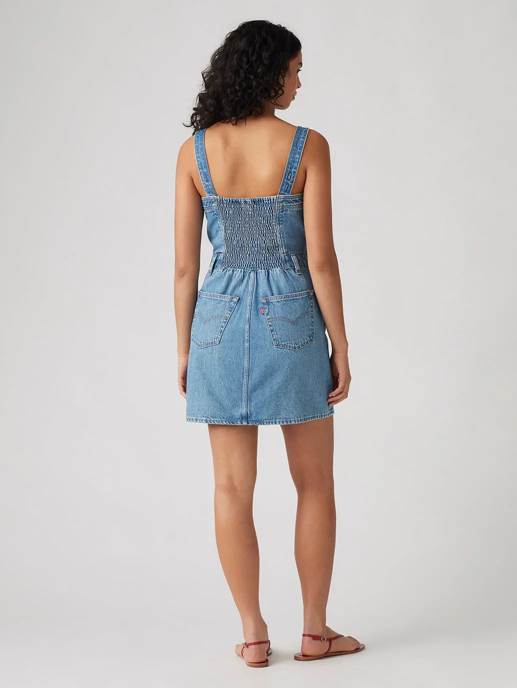 Women's Solid Light Blue Dress 3