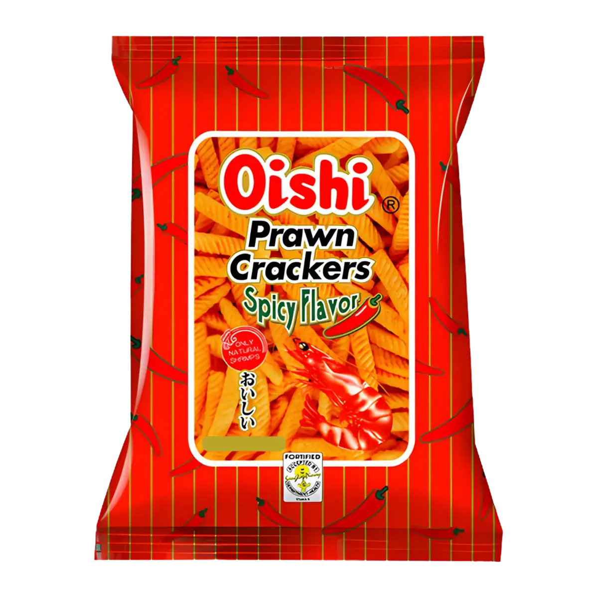 Oishi Prawn Crackers Spicy Flavour 90G 1