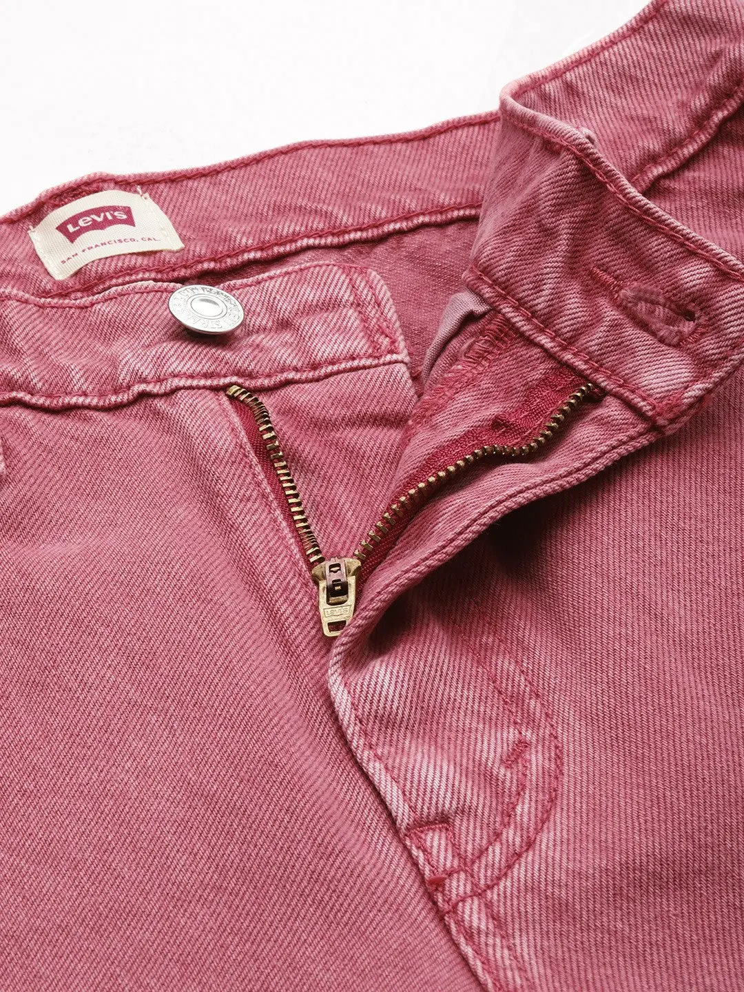 Women's 80S Mom Pink Loose Fit High Rise Jeans 5