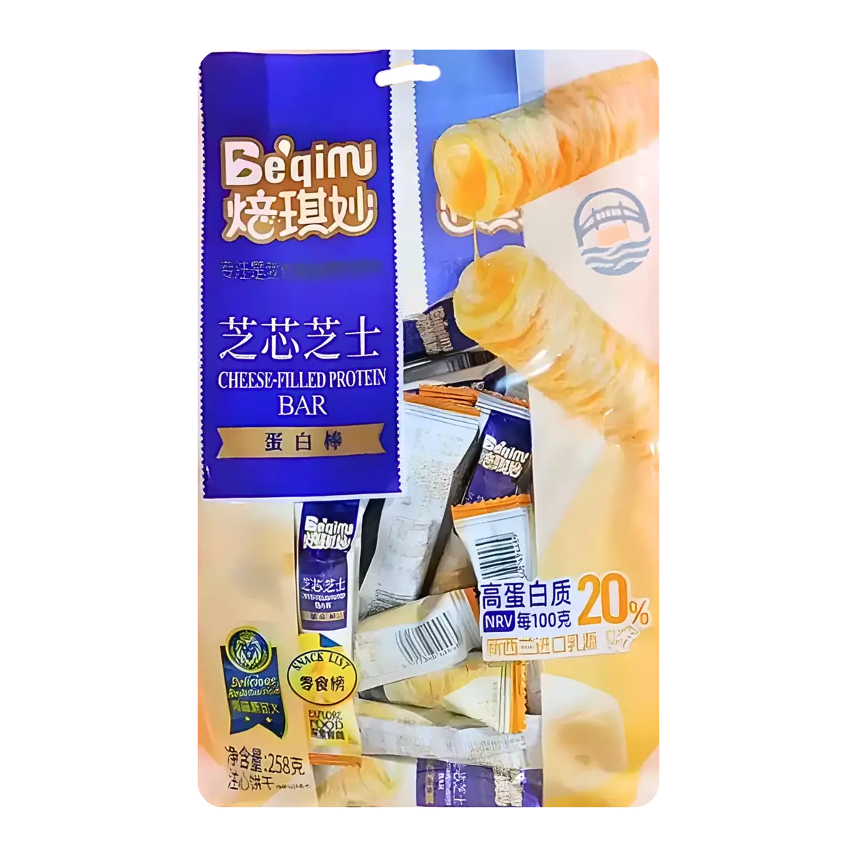 Beqimi Cheese-Filled Protein Bar 258G 1
