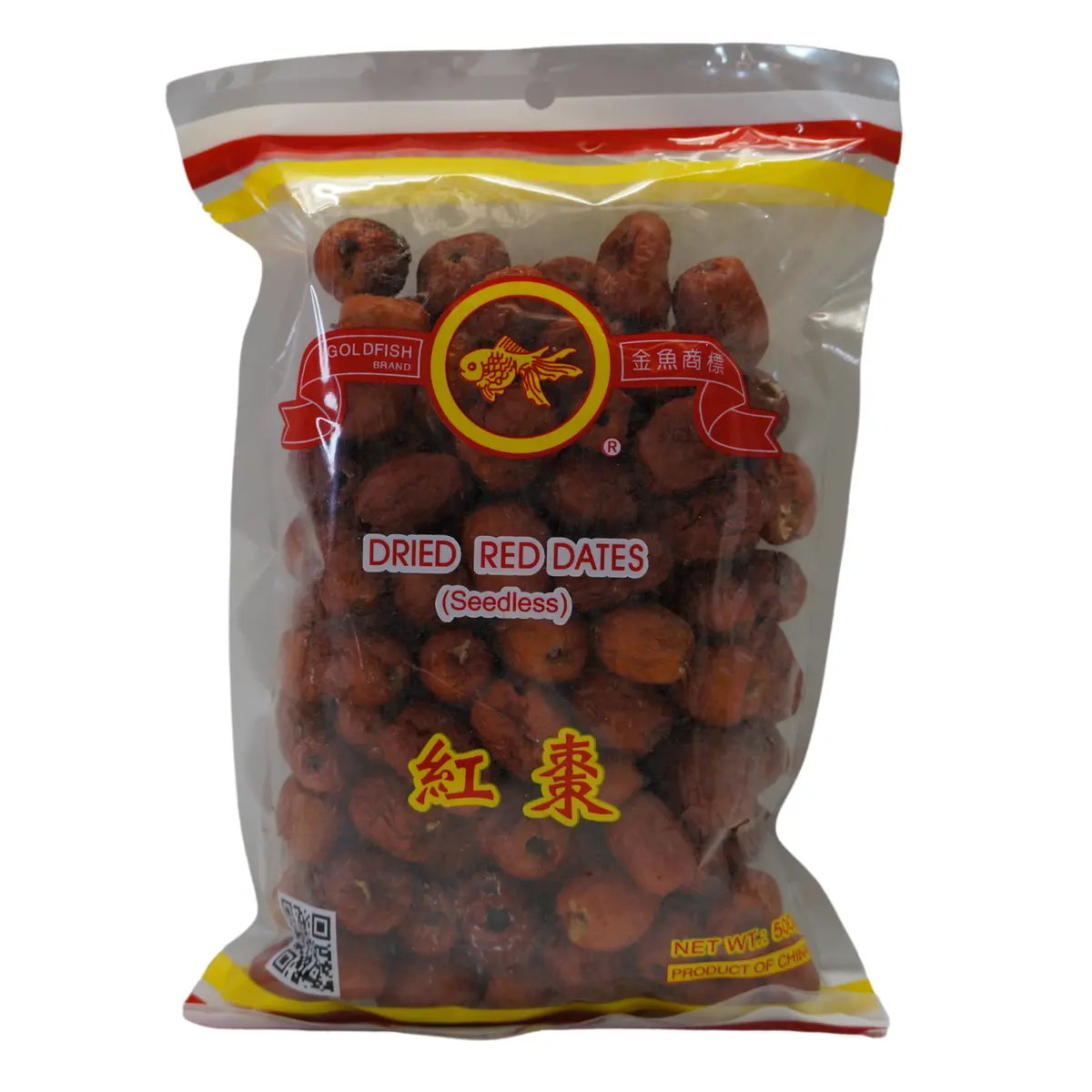 Goldfish Brand Dried Red Dates (Jujube) Seedless 500G 1