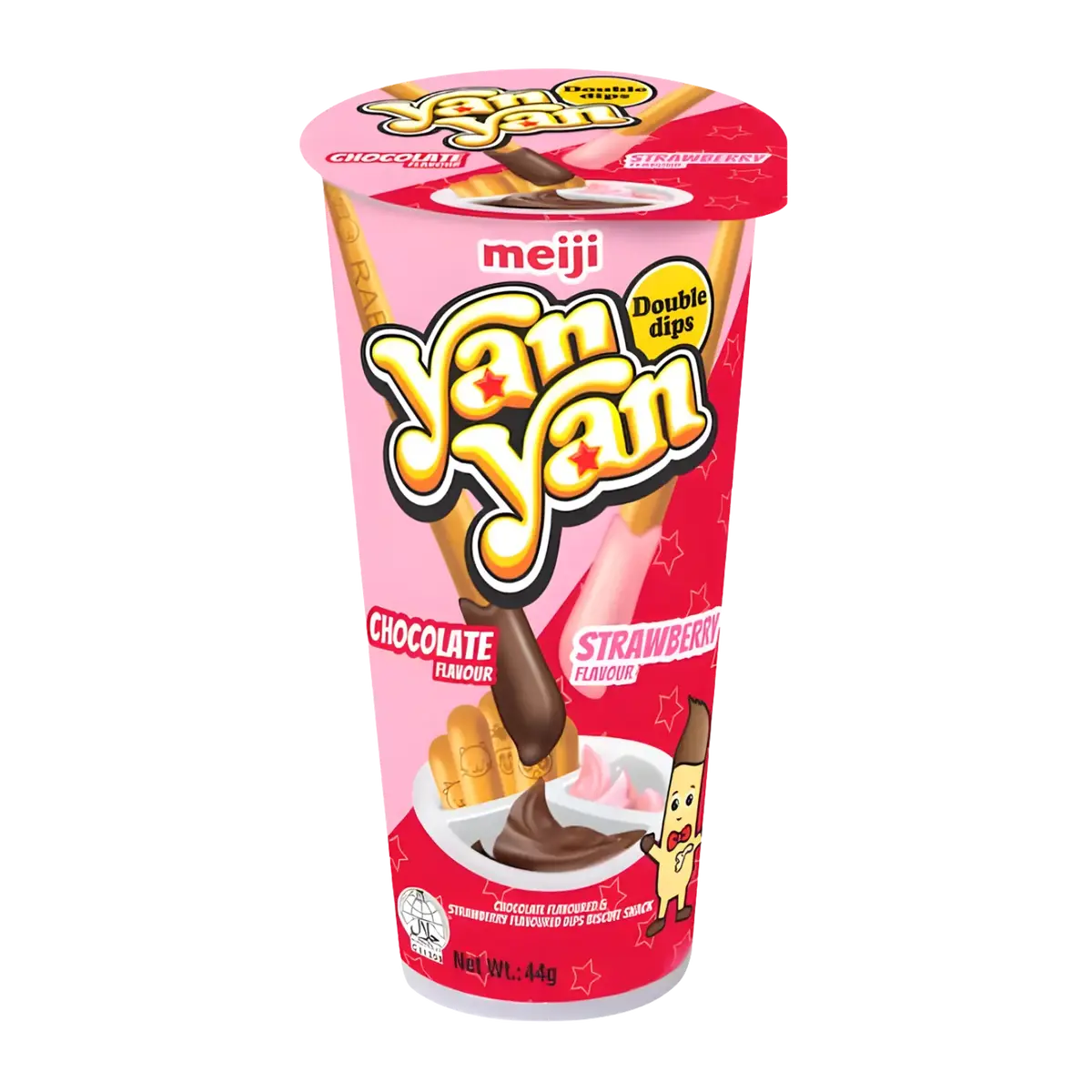 Meiji Yan Yan Chocolate & Strawberry Dip 44G 1