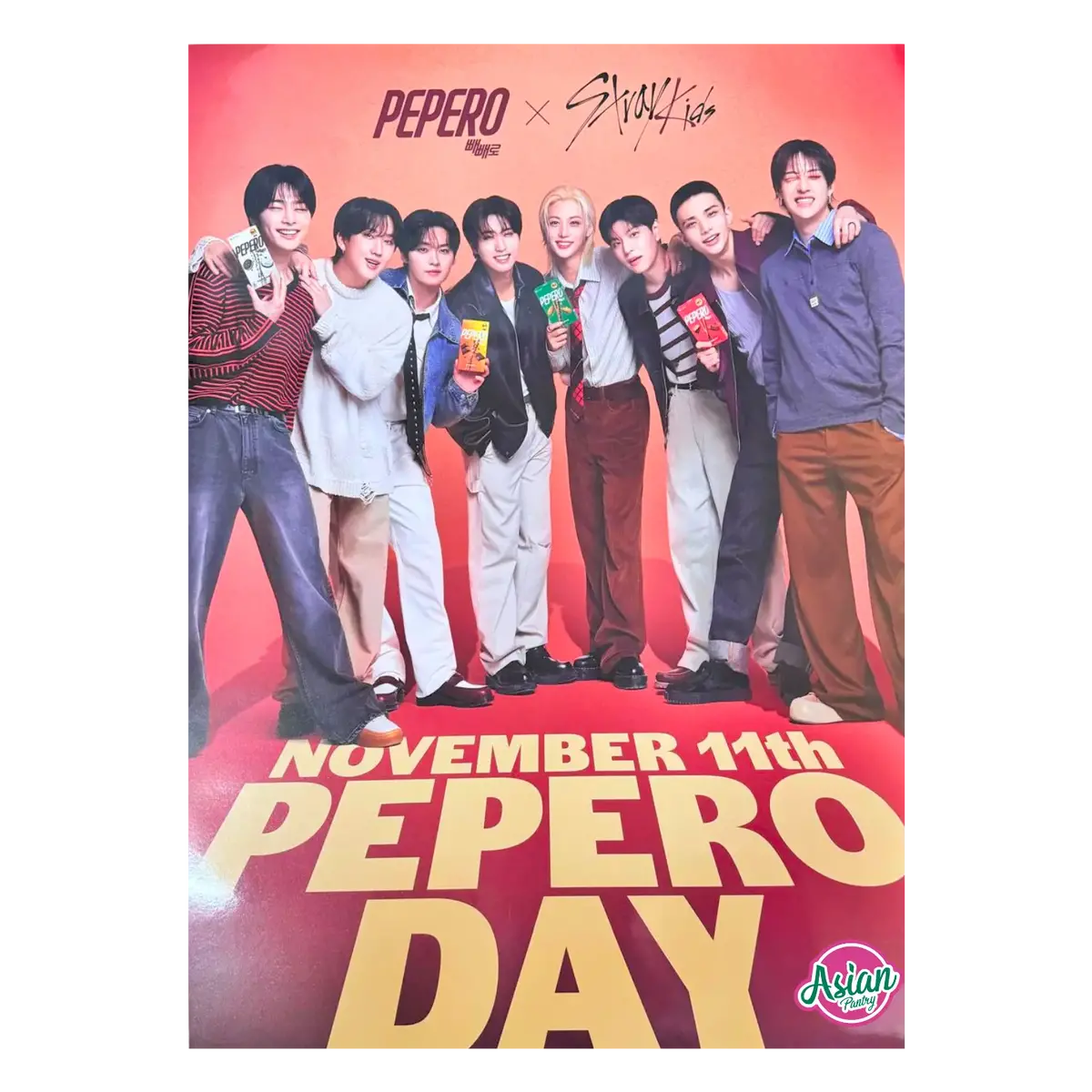 Lotte Pepero X Stray Kids Limited Edition Pepero Day Poster A2 1