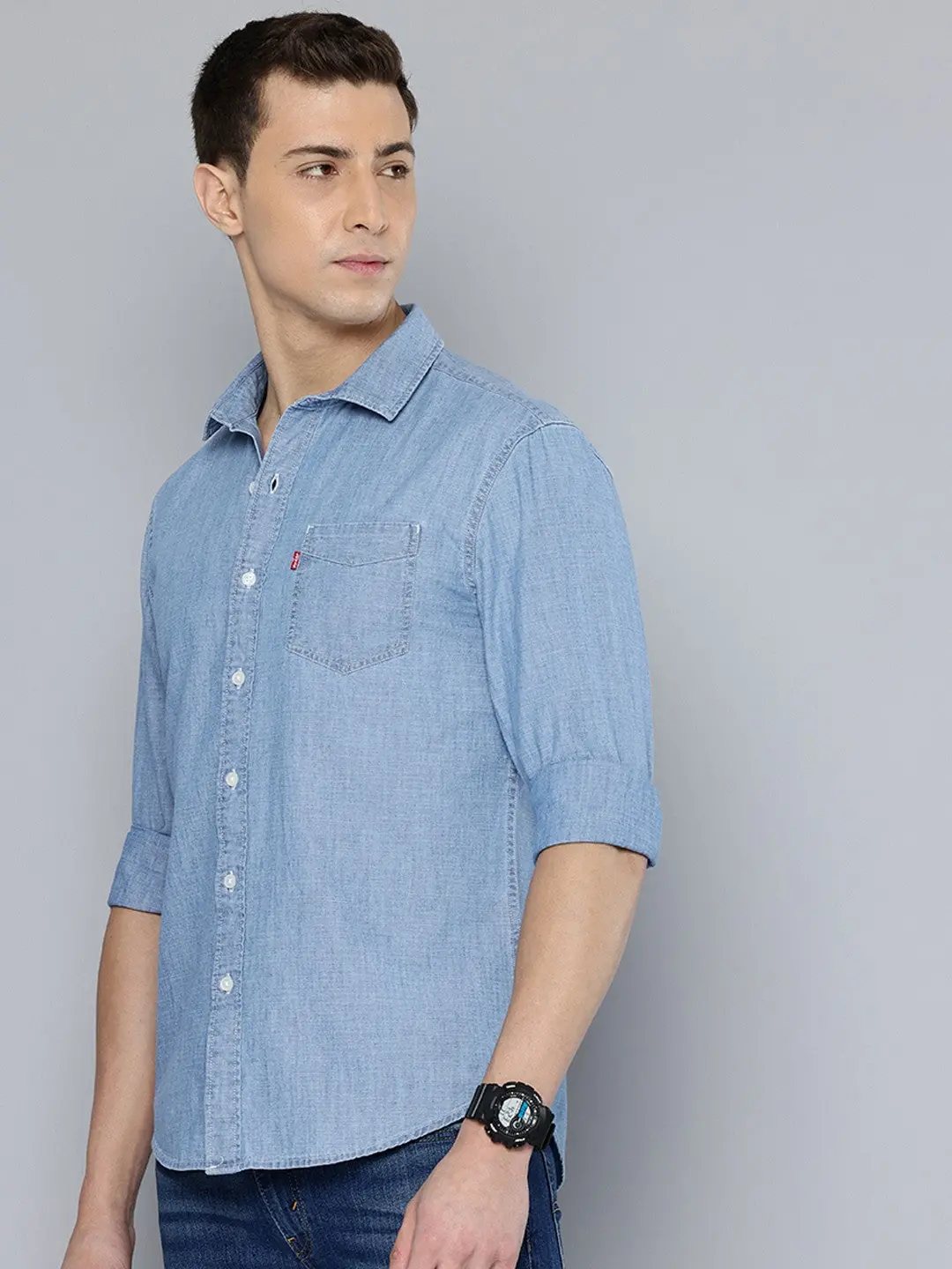 Men's Solid Slim Fit Shirt 1
