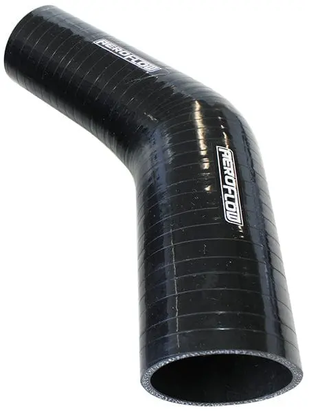 Gloss Black 45° Silicone Hose Reducer – 2" To 1-3/4" Id, Heat-Resistant 1