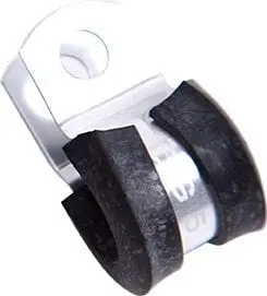Silver-Anodized Cushioned P-Clamp – 1" Inner Diameter (Af158-16S) 1