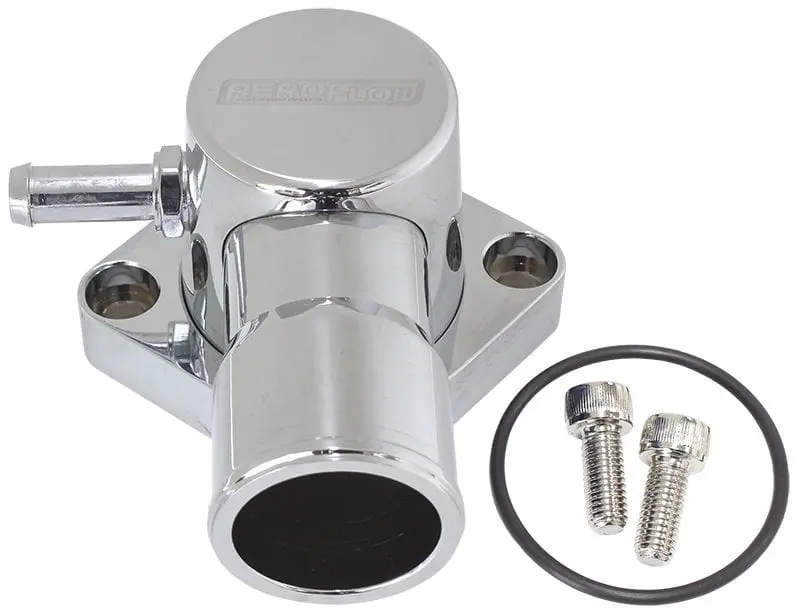 Chrome Billet Aluminum Swivel Thermostat Housing – 4150-Style Coolant Routing (Af64-4036Ch) 1