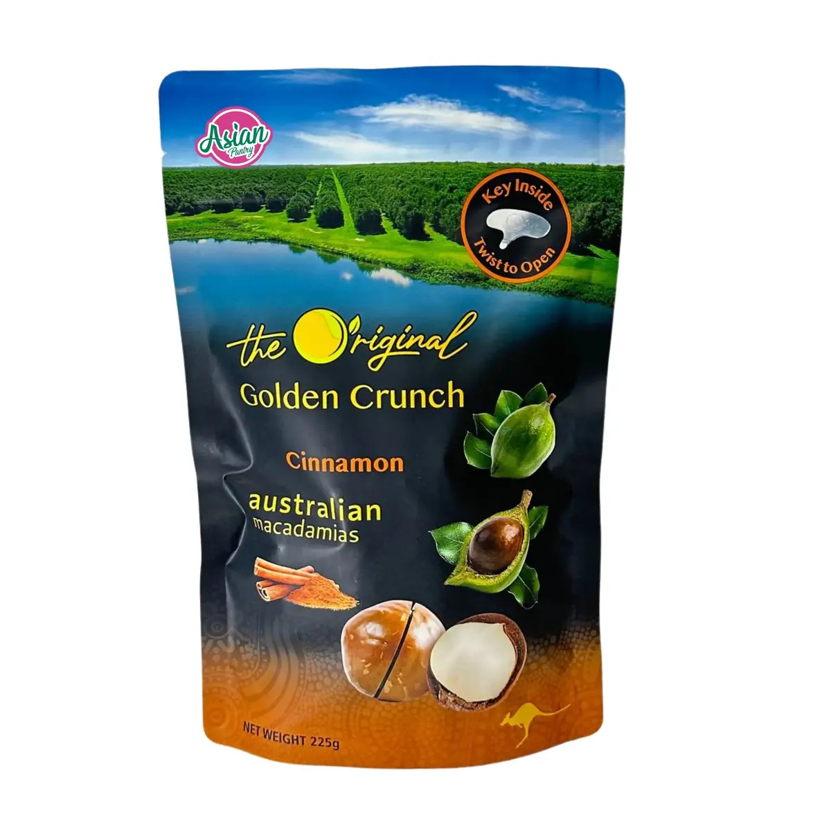 Golden Crunch Australian Macadamias Cinnamon 225G 1