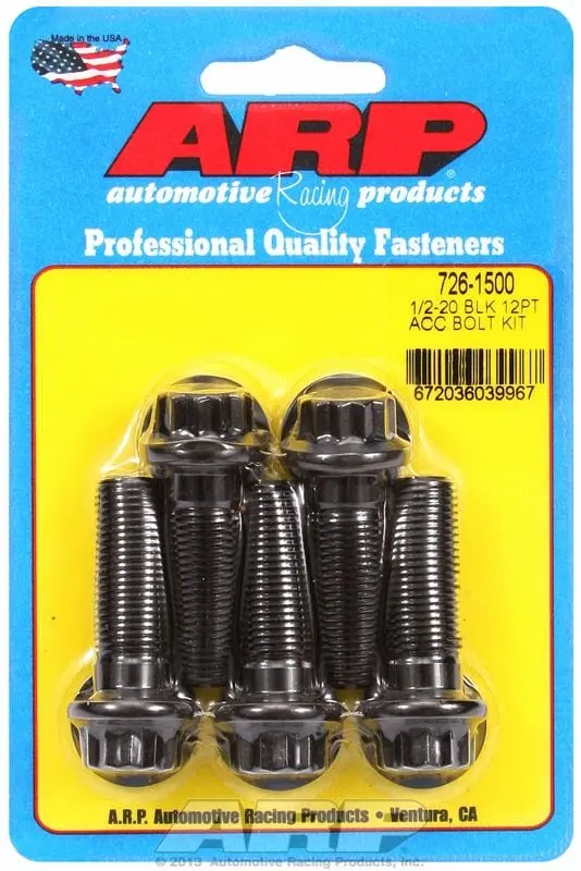 12-Point Black Oxide Bolt Pack – 5-Piece High-Strength Hardware Set 1