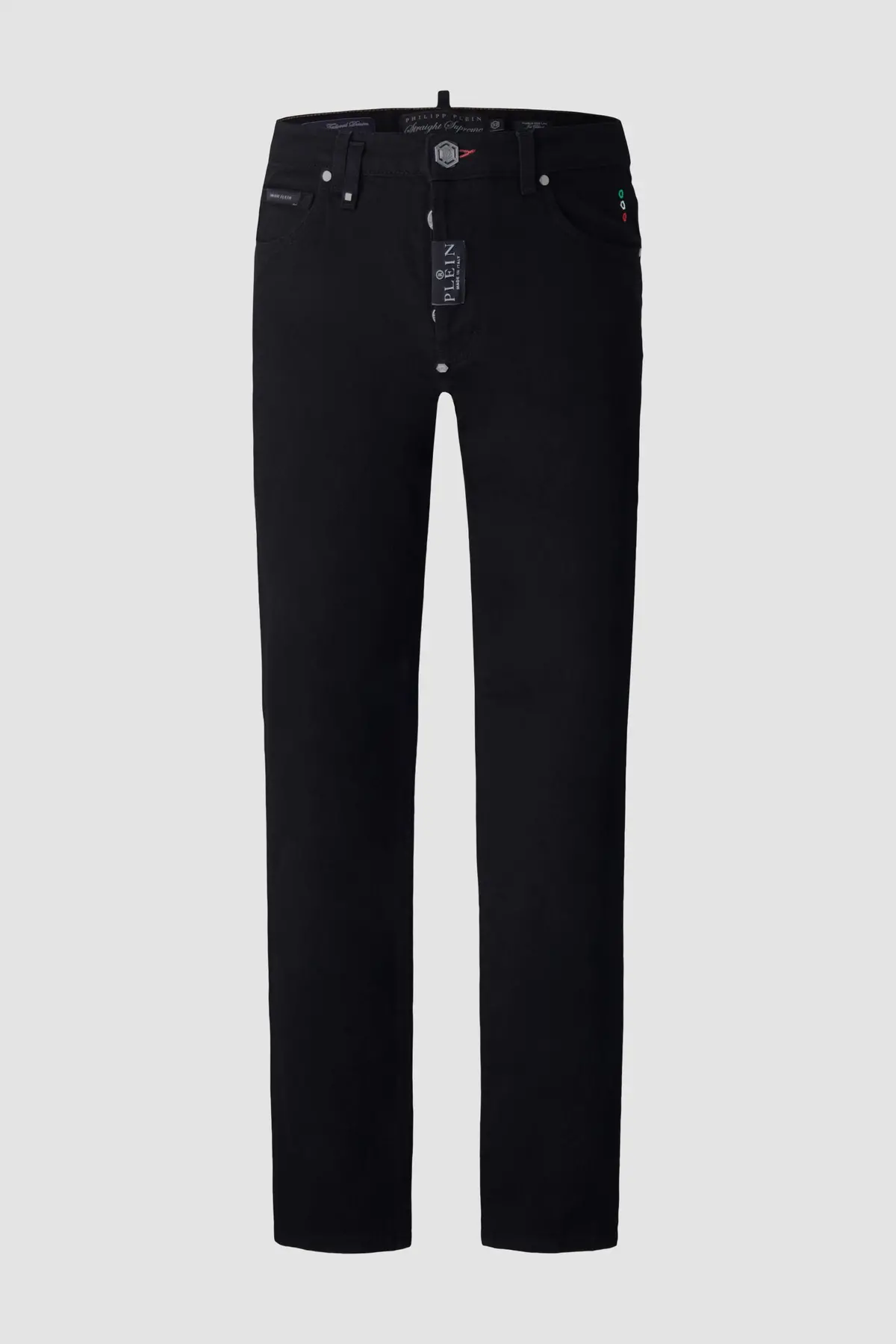 Philipp Plein Black Super Straight Cut Trousers 1