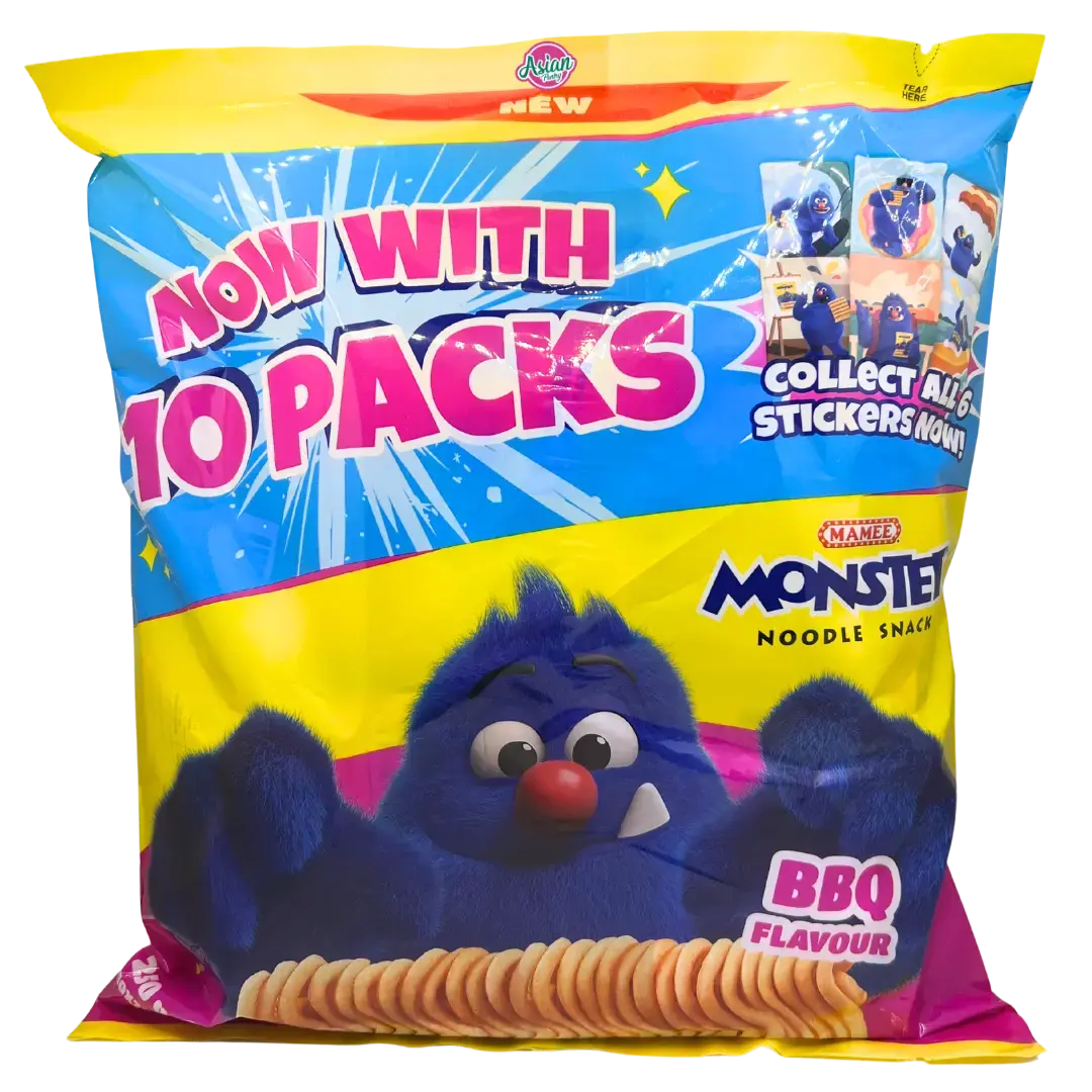 Mamee Monster Noodle Snack Bbq 10Pk 250G 1