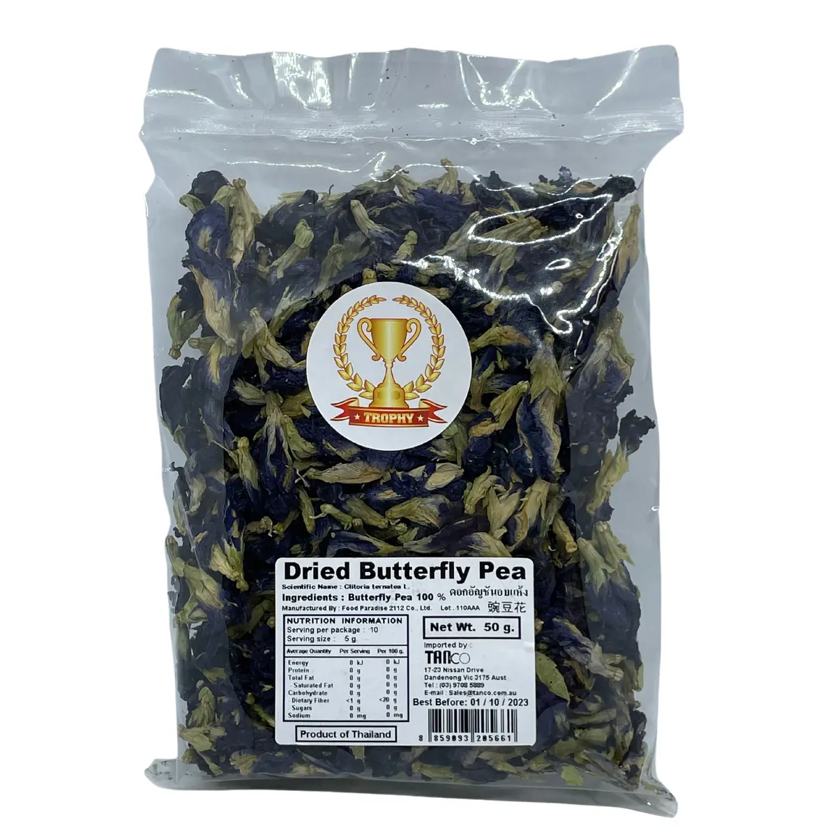Trophy Dried Butterfly Pea Flower Tea 50G 3
